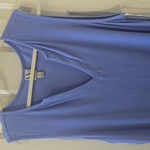 WORTHINGTON BRAND WOMAN'S PERIWINKLE PLUS SIZE RIBBED TANK SIZE 1X
